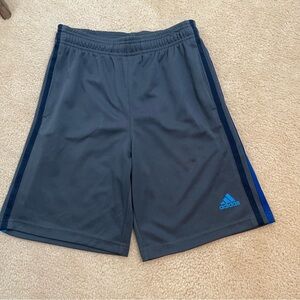 Adidas Boy’s - SZ Medium -Grey Blue Pocketed Athletic Shorts